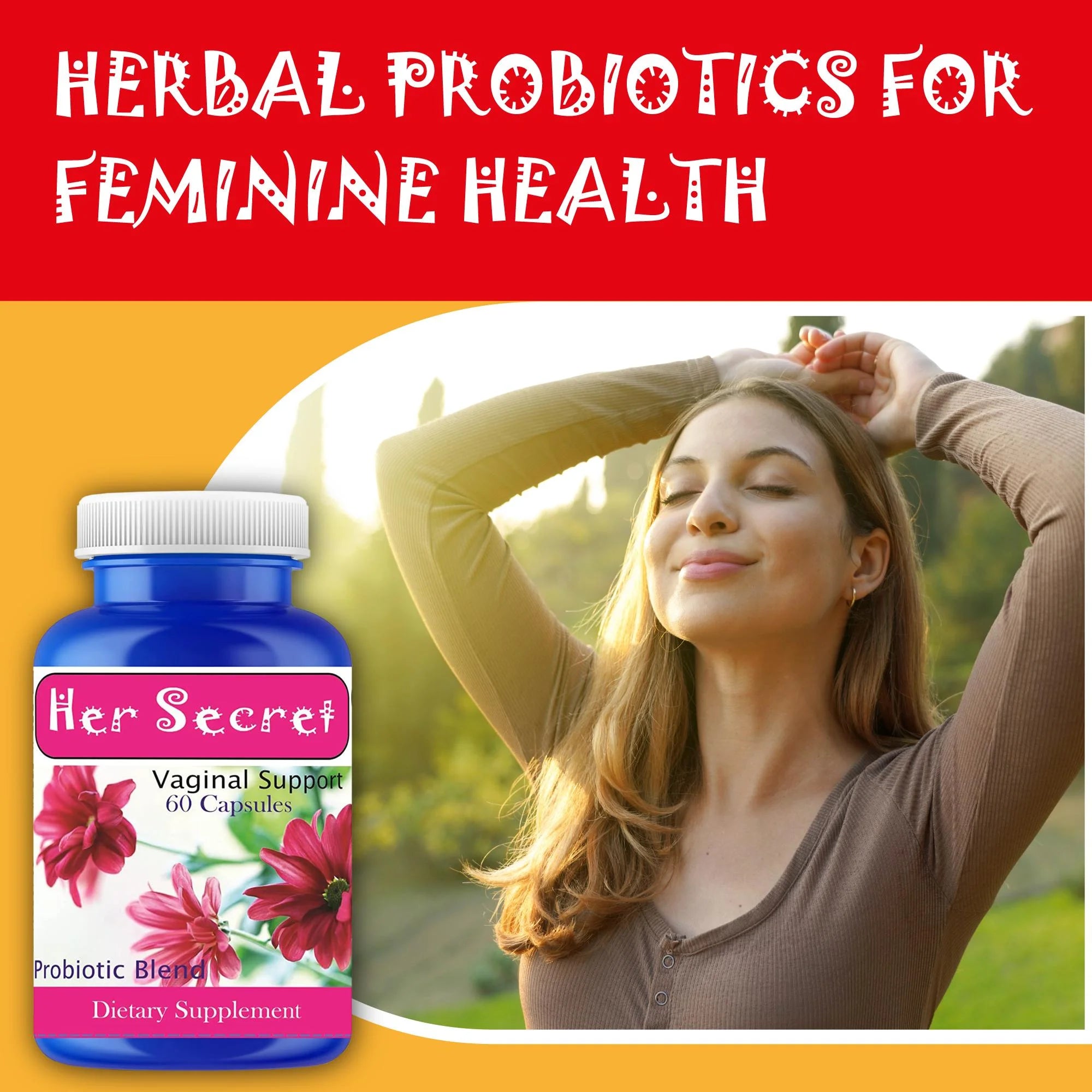 Her Secret Pro-Life Health Probiotics for Women, 5 Billion CFU, Vegan, Pack of 1, 60 Count