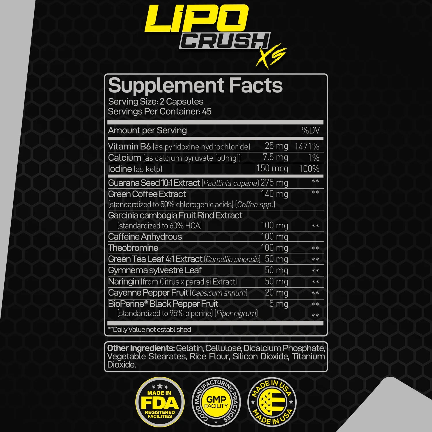 Lipocrush Fat Burner - Best Weight Loss Pills Women & Men | Thermogenic Fat Burner Supplements | Appetite Suppressant | Metabolism Booster | Keto Diet Friendly (90 Natural Capsules)