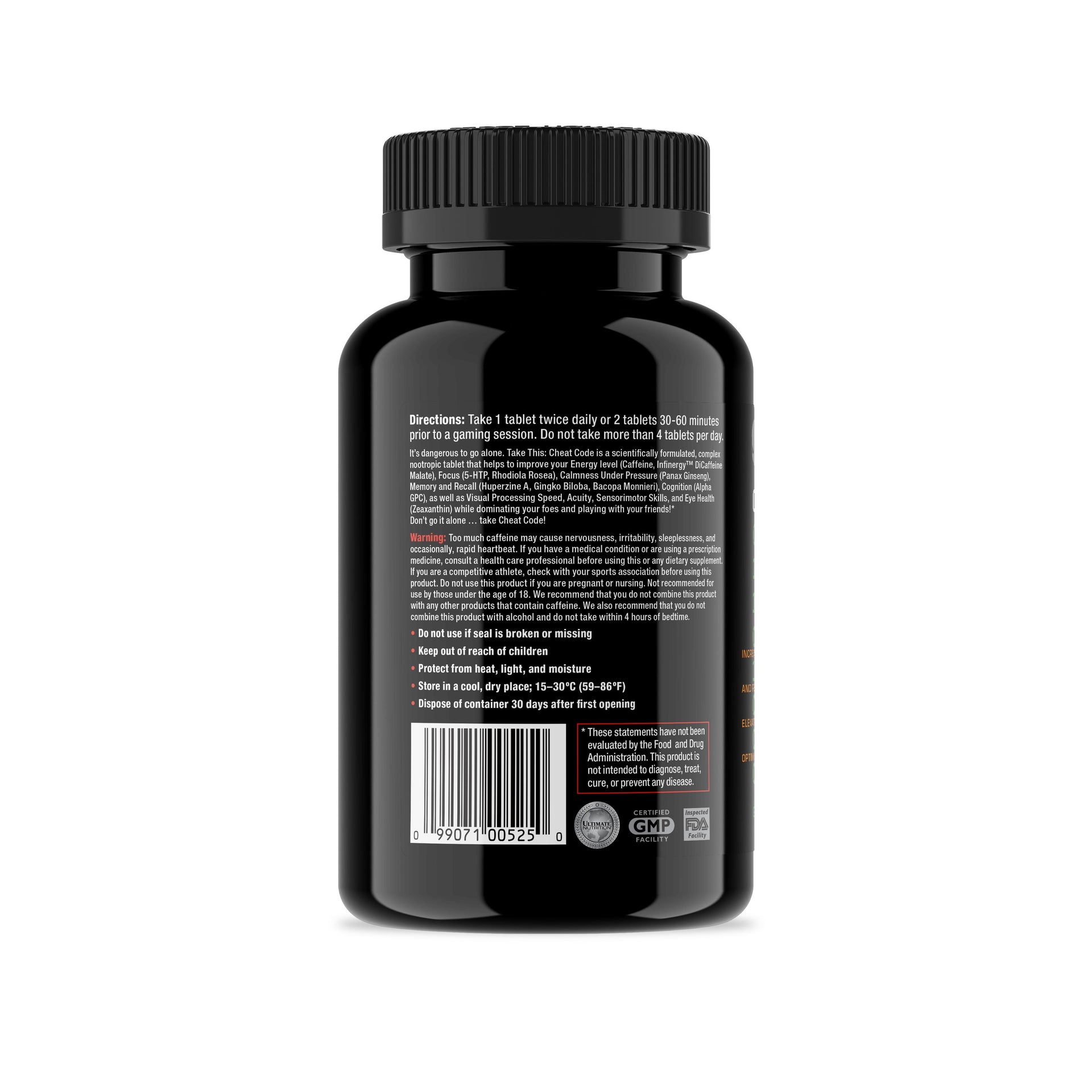 Cheat Code Gamer Support Supplement, 30 Tablets